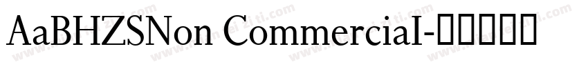 AaBHZSNon CommerciaI字体转换